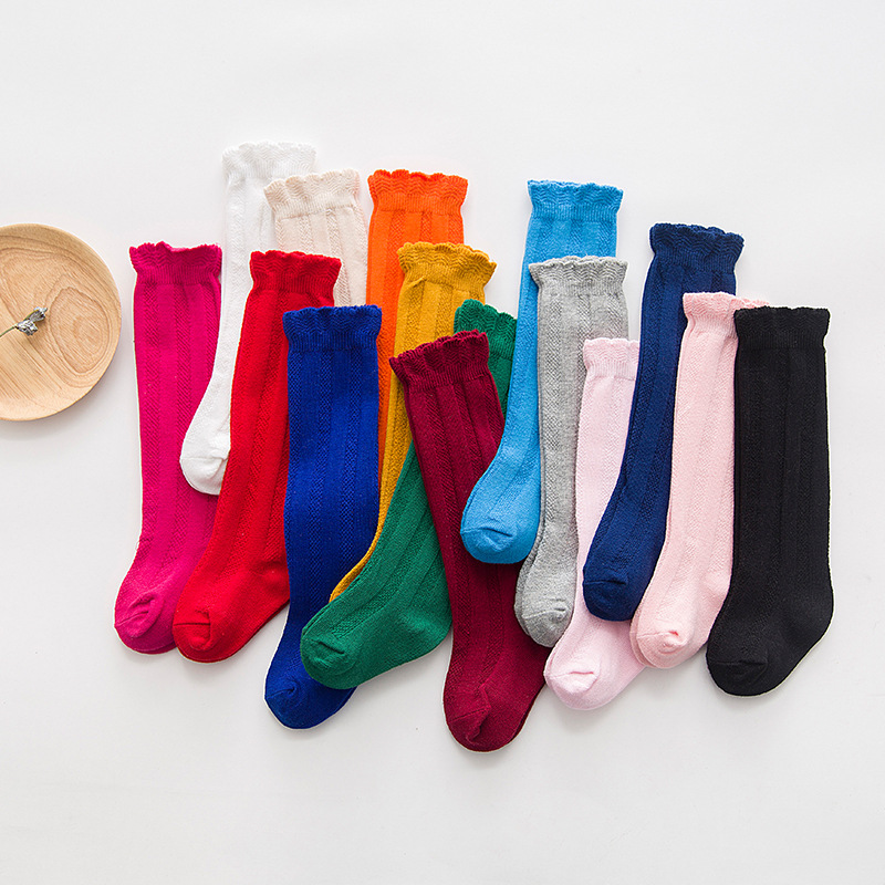 Baby Sock Oximeter - Candy Color Autumn Cotton Double Needle