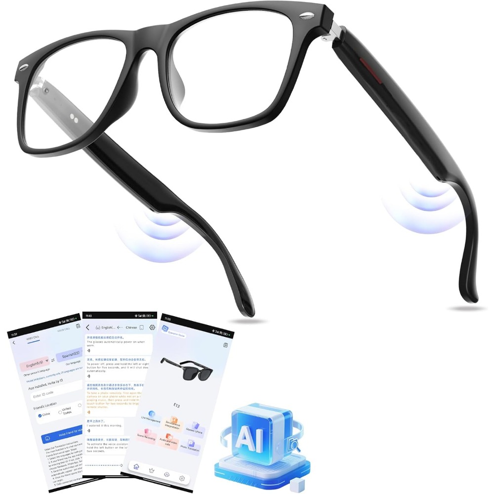 Smart Glasses Lens - Smart Glasses with Real-Time Translation, Bluetooth