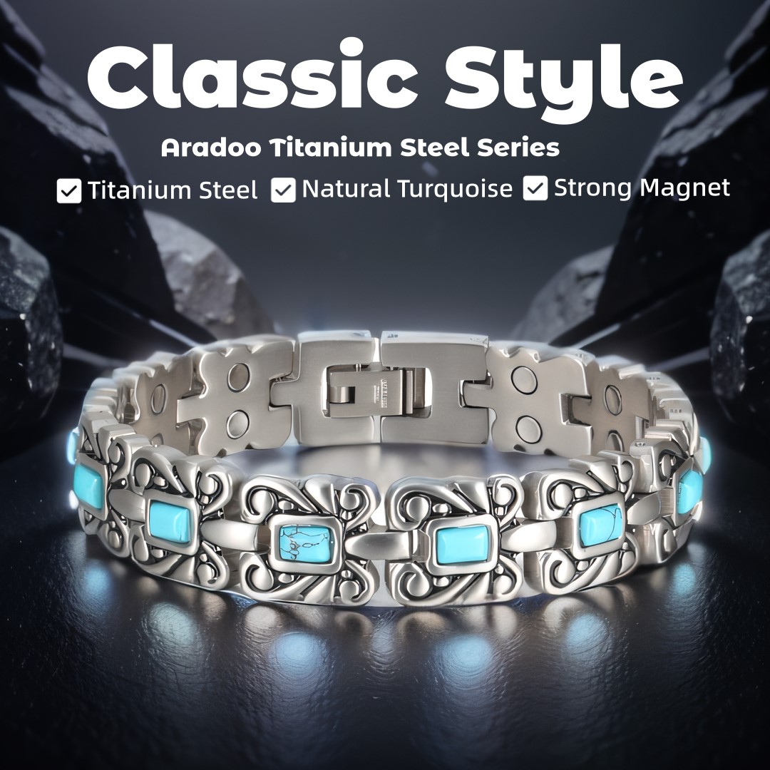 Meditation Headband Eeg - Titanium Steel Blue Turquoise 3500 Gauss