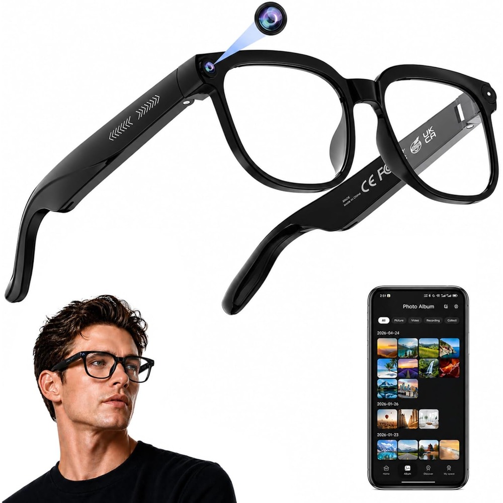 Smart Glasses Lens - Smart Glasses for Travel: 4K Video,