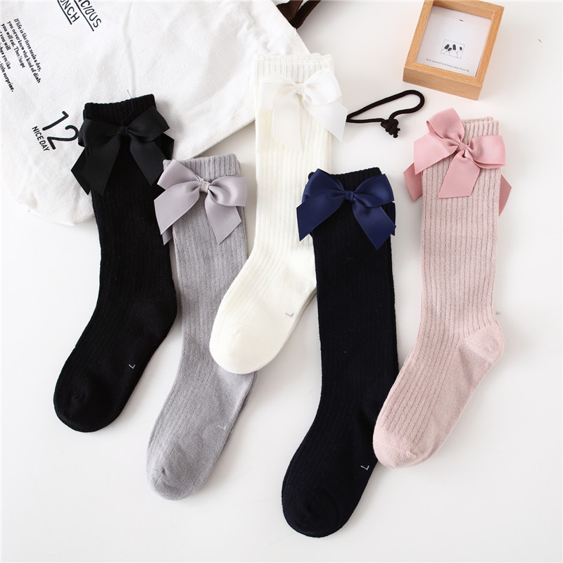 Baby Sock Oximeter - Children Girls Socks With Bows Cotton