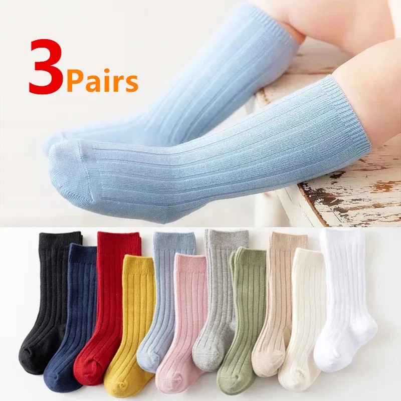 Baby Sock Oximeter - 3Pairs/Lot Baby Knee High Socks Kids