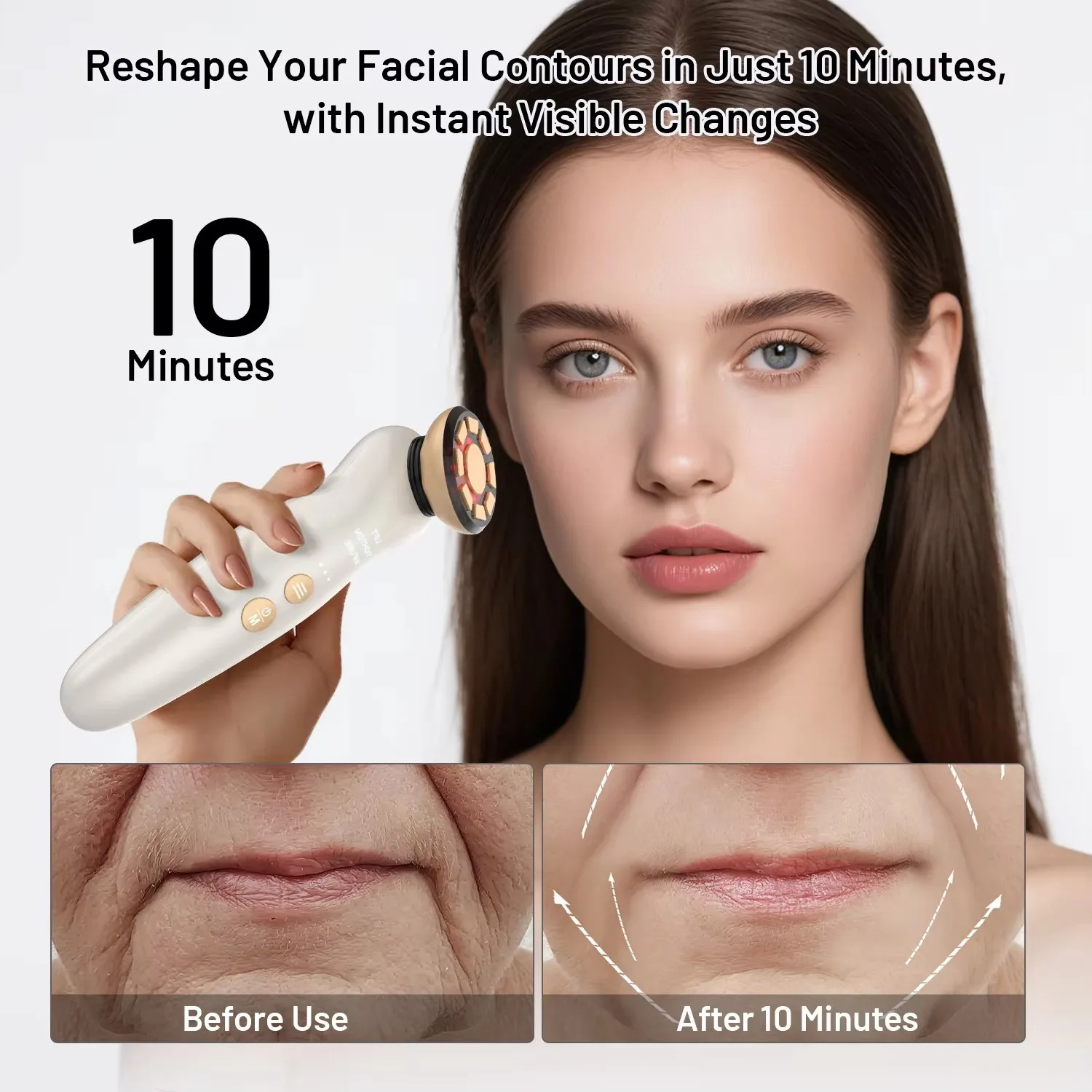 RF Facial Massager LED Light t - Galvanic Skin Sensor ulasan dan harga