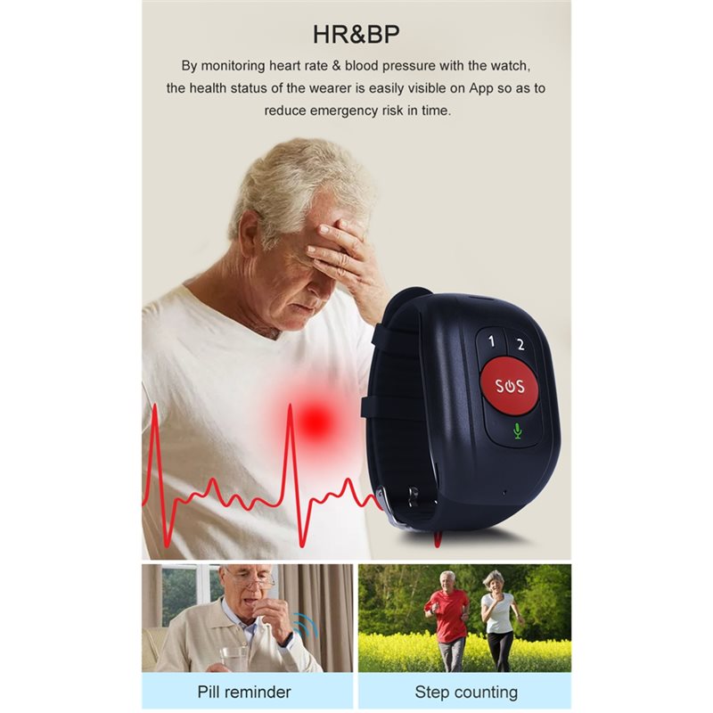 CYCLI-Smart Watch Bracelet 4G  - Fall Detection Watch ulasan dan harga