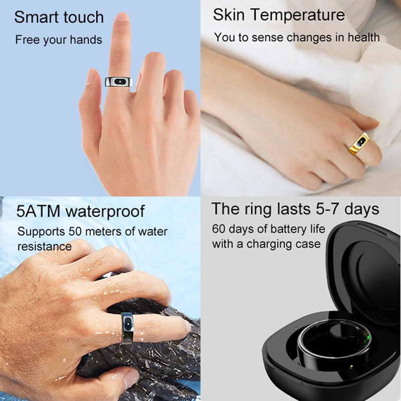 R08 Smart Ring Men Women With  - Temperature Ring Skin ulasan dan harga