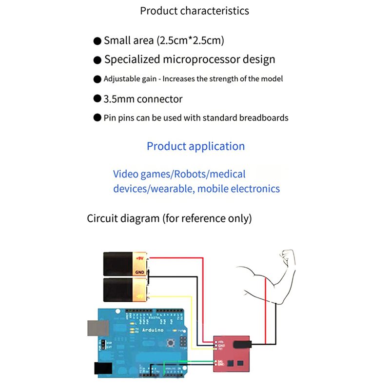 BTLIFE-5X Muscle Electrical Se - Muscle Sensor Emg ulasan dan harga