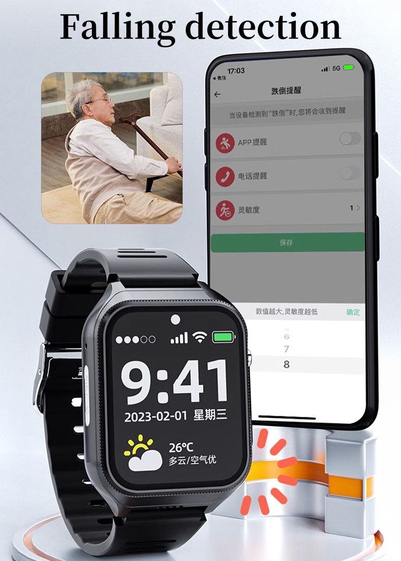 Elderly Smart Watch For Senior - Fall Detection Watch ulasan dan harga