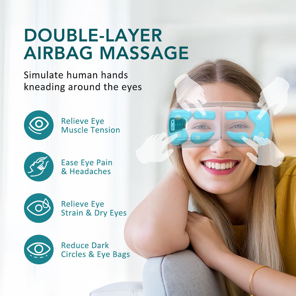 Foldable Eye Air Pressure Mass - Light Therapy Glasses ulasan dan harga
