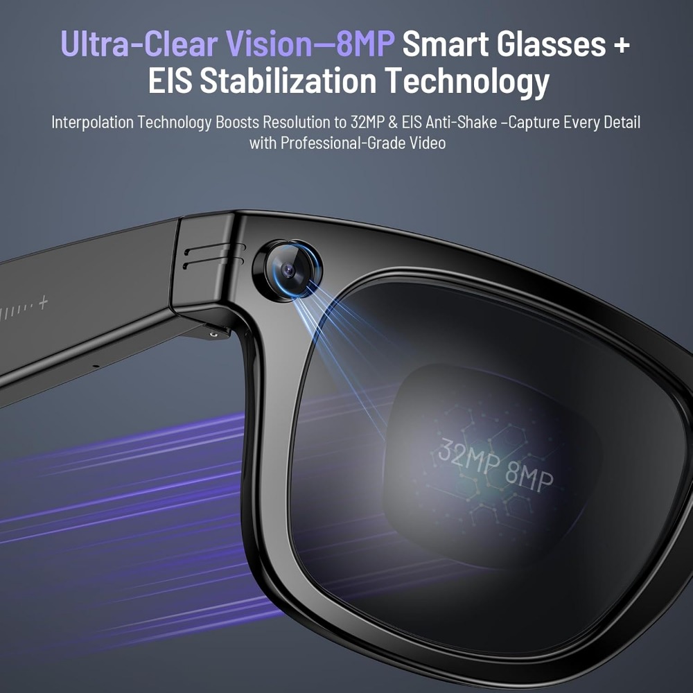 Smart Glasses with 800w Camera - Smart Glasses Lens ulasan dan harga