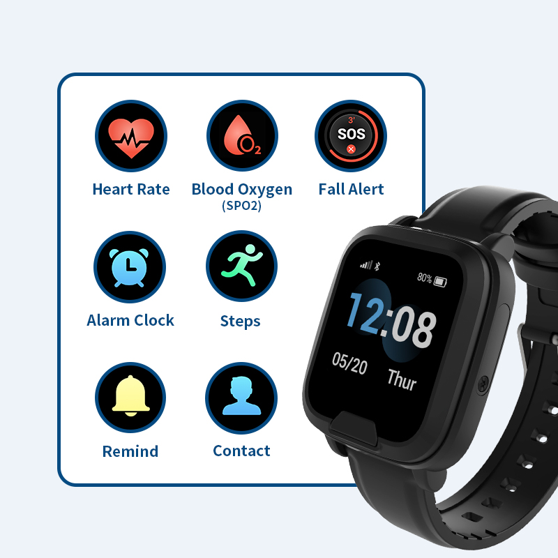 Seniors Smartwatch with GPS Fa - Fall Detection Watch ulasan dan harga