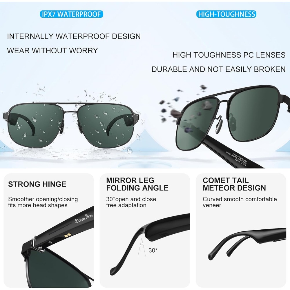 Men's Smart Glasses with 12H B - Smart Glasses Lens ulasan dan harga