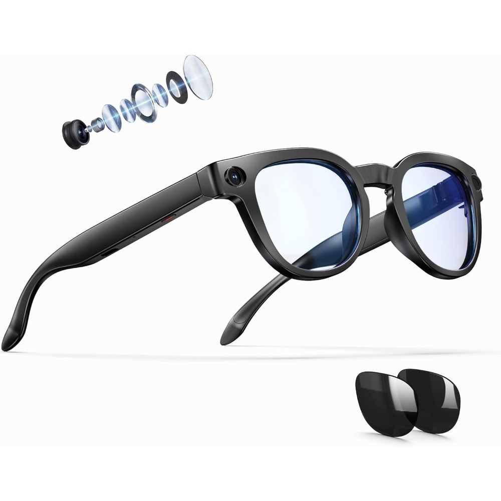 Smart Glasses with 8MP Camera, - Smart Glasses Lens ulasan dan harga