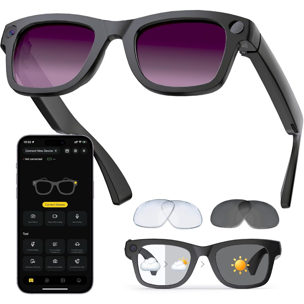 AI Translation, Bluetooth Call - Smart Glasses Lens ulasan dan harga