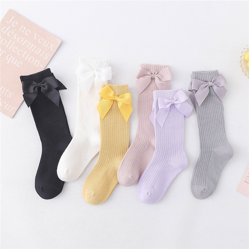 Children Girls Socks With Bows - Baby Sock Oximeter ulasan dan harga