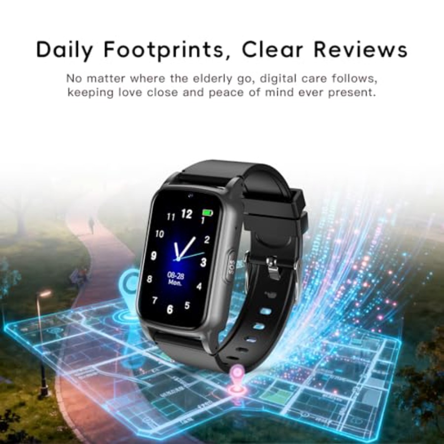 Smart Watch for Seniors with F - Fall Detection Watch ulasan dan harga